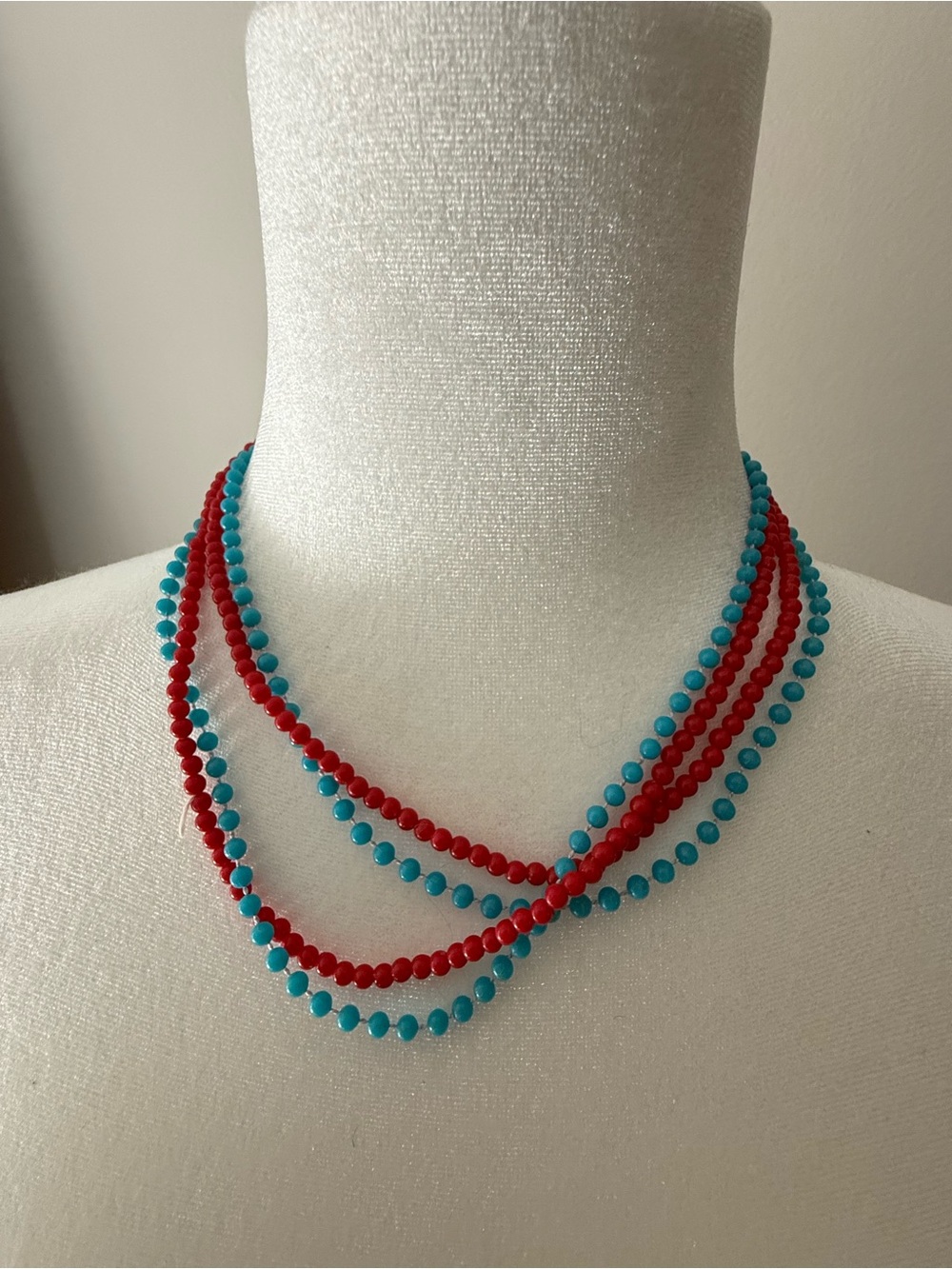 Purple and Ivory Twist-a-Bead Multi-Strand Necklace - Picture 4 of 4